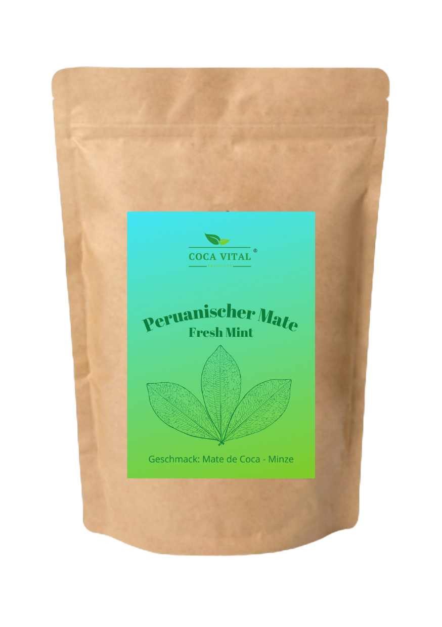 Fresh Mint Mate Tee mit Minze in nachhaltiger Verpackung.