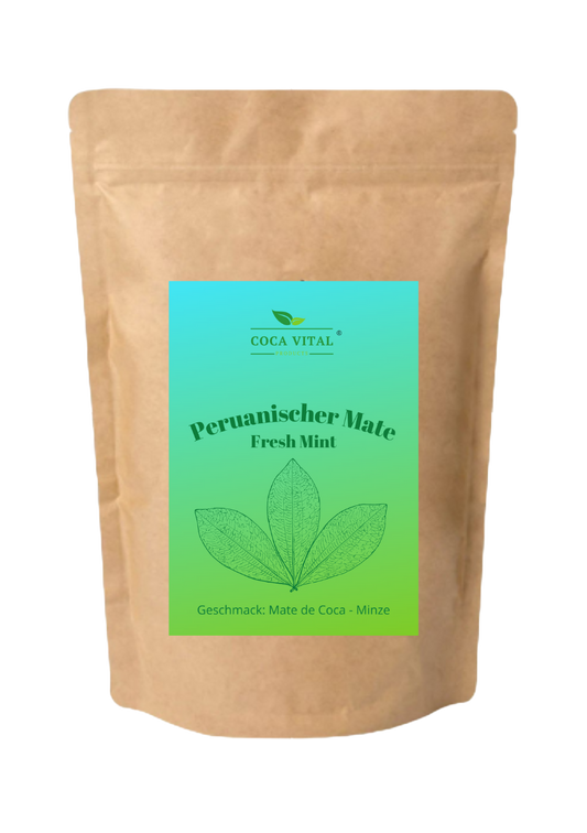 Fresh Mint Mate Tee mit Minze in nachhaltiger Verpackung.